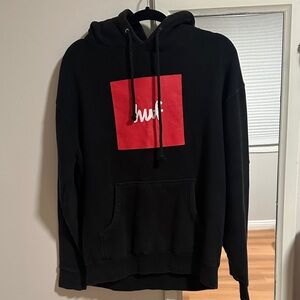 HUF Black Hoodie with Red Graphic